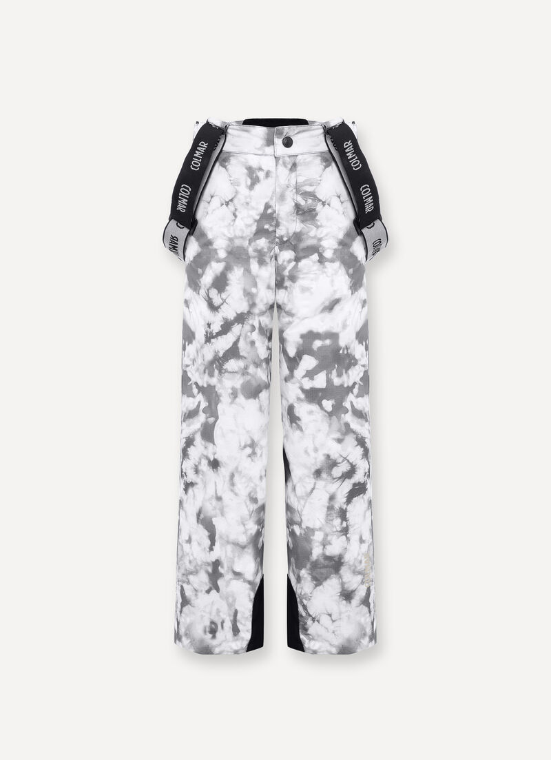 Boys’ tie-dye ski bib and brace