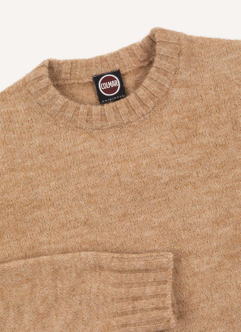 Crew-neck mohair-blend pullover