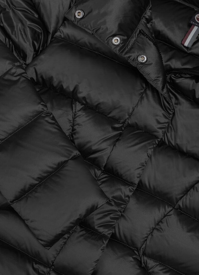 Long fitted down jacket