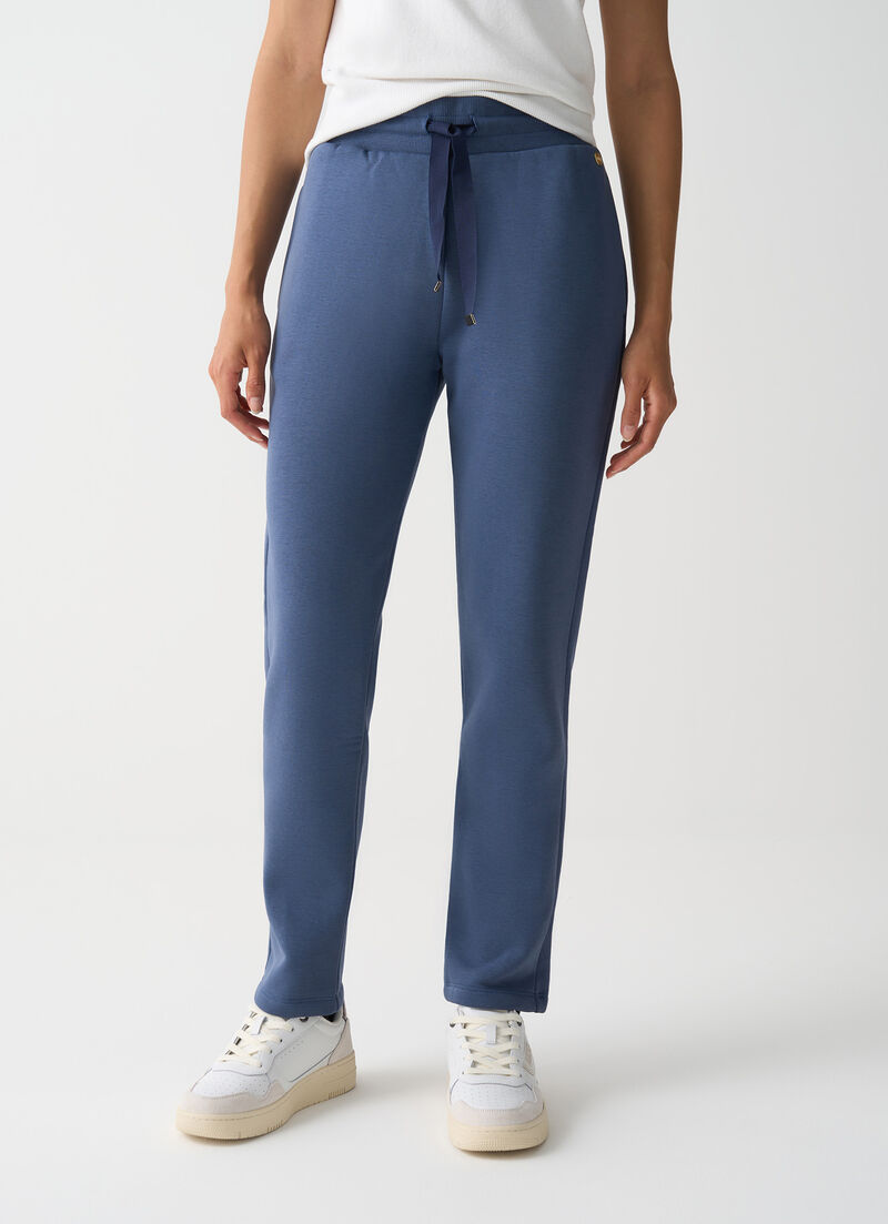 Tracksuit bottoms with drawstring
