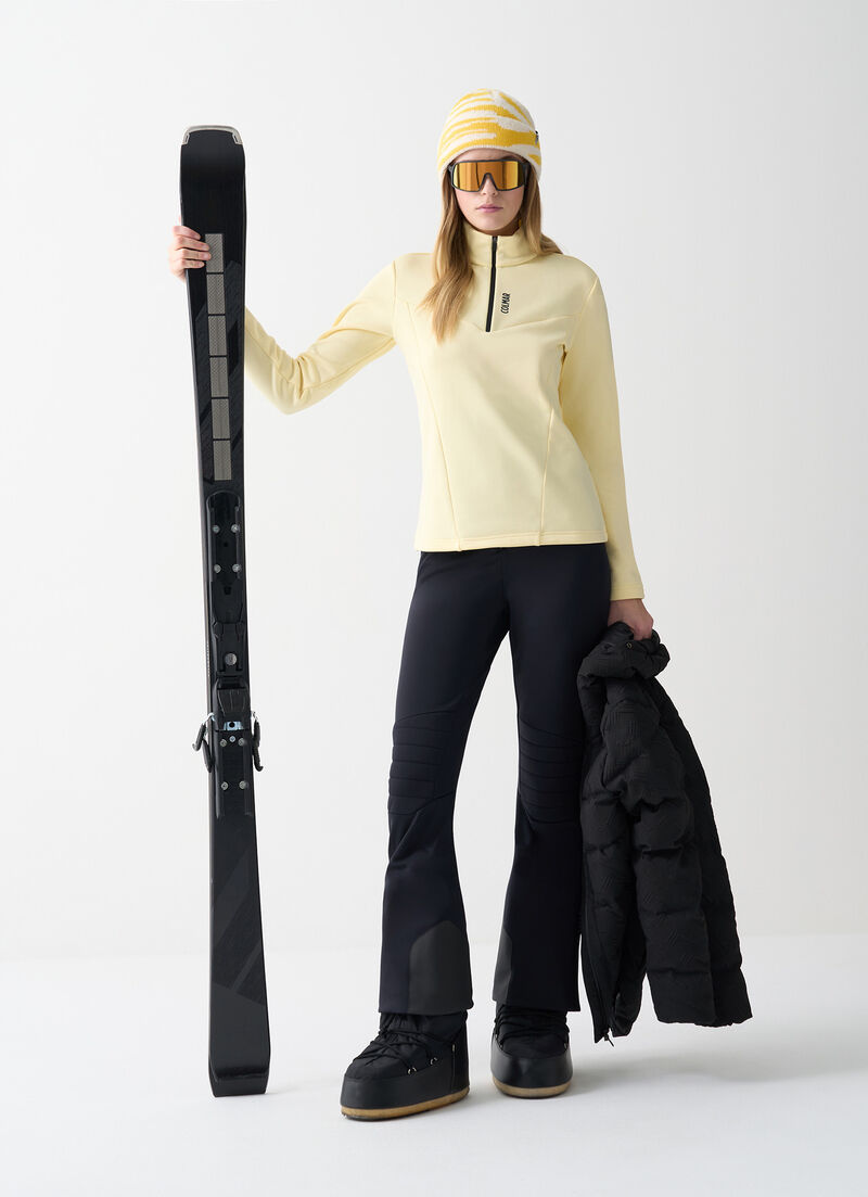 Half-zip stretch ski fleece