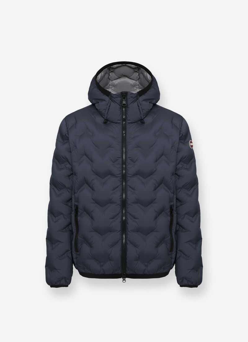 Short down jacket with seamless design