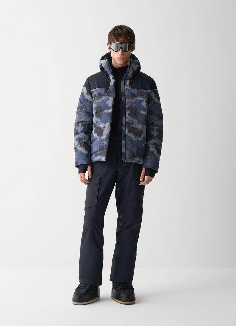 Camou Effect padded ski jacket