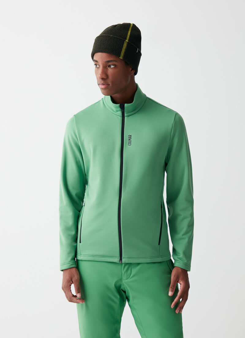 Full-zip stretch ski fleece
