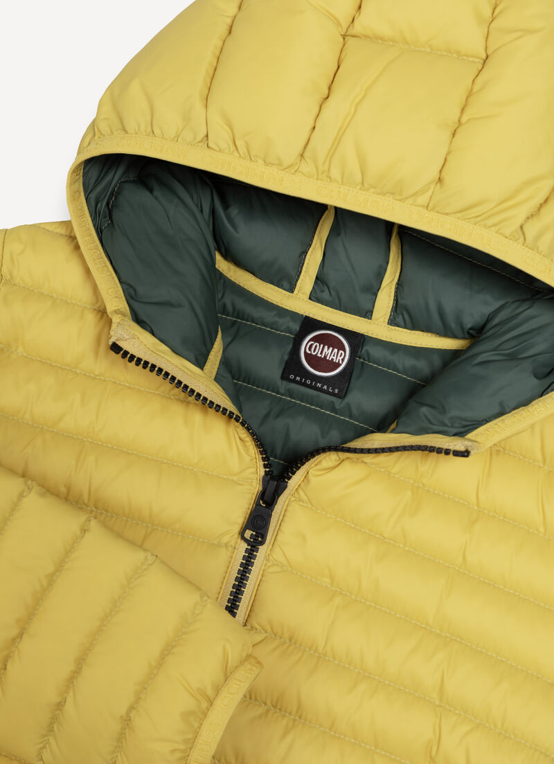 Autumn down jacket with hood