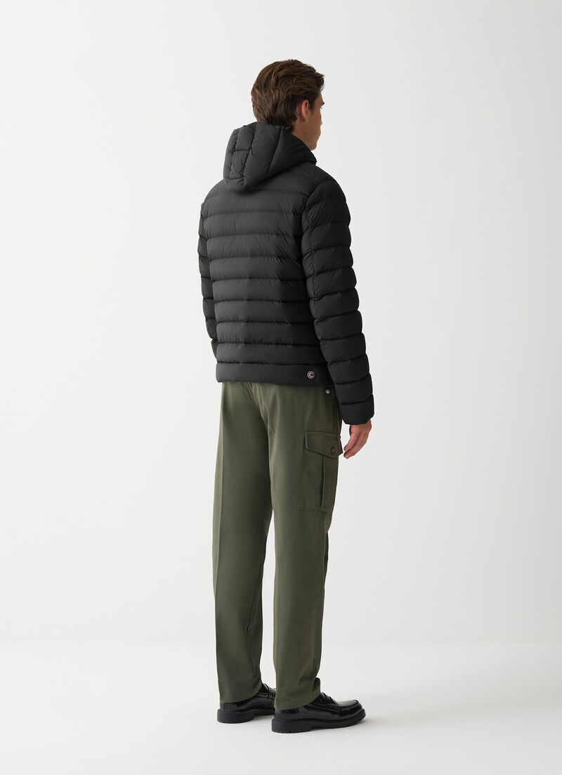 Down jacket with hood