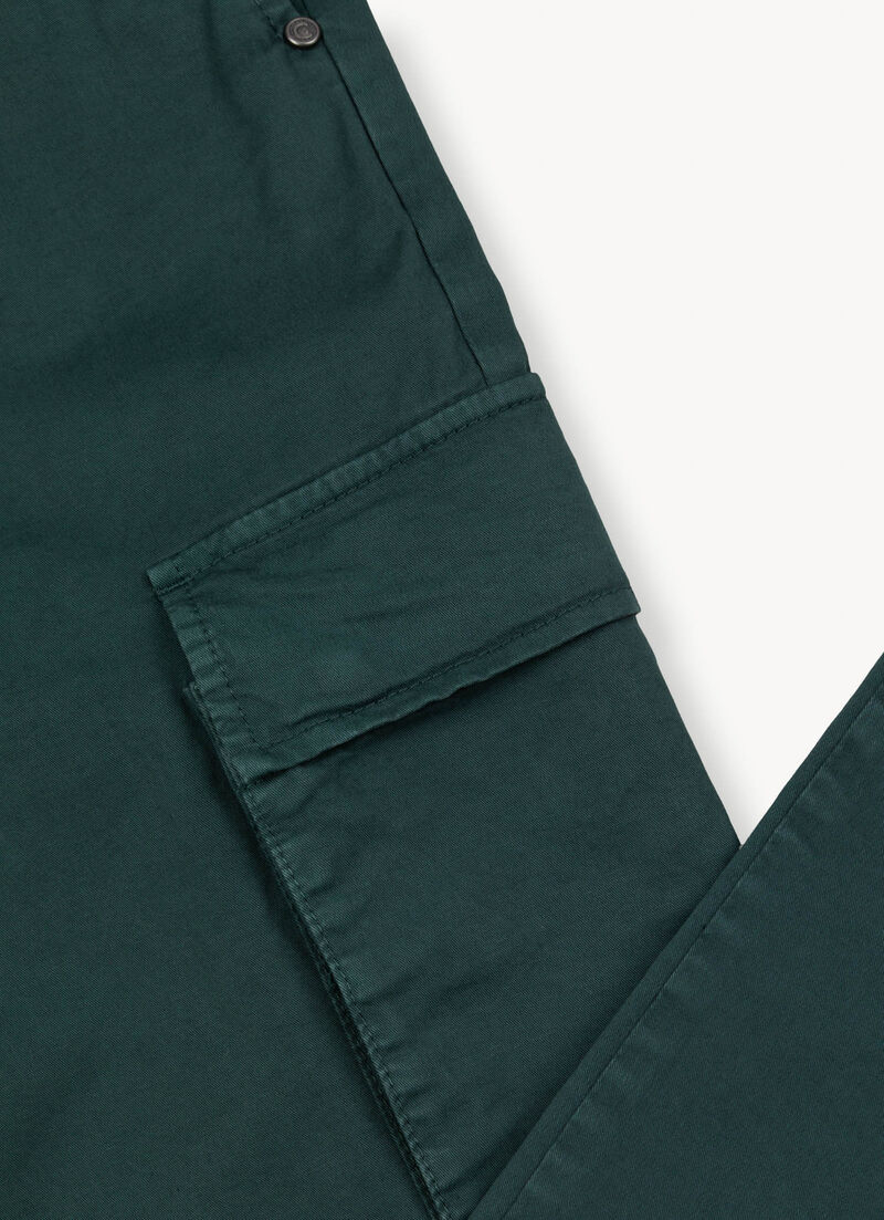 Cotton gabardine trousers