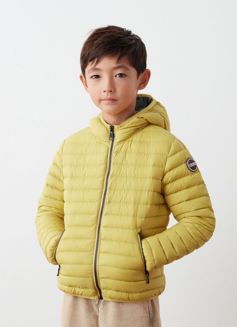 Autumn down jacket with hood