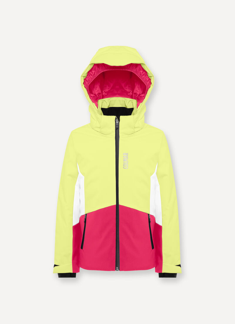 Girls’ colourblock ski jacket