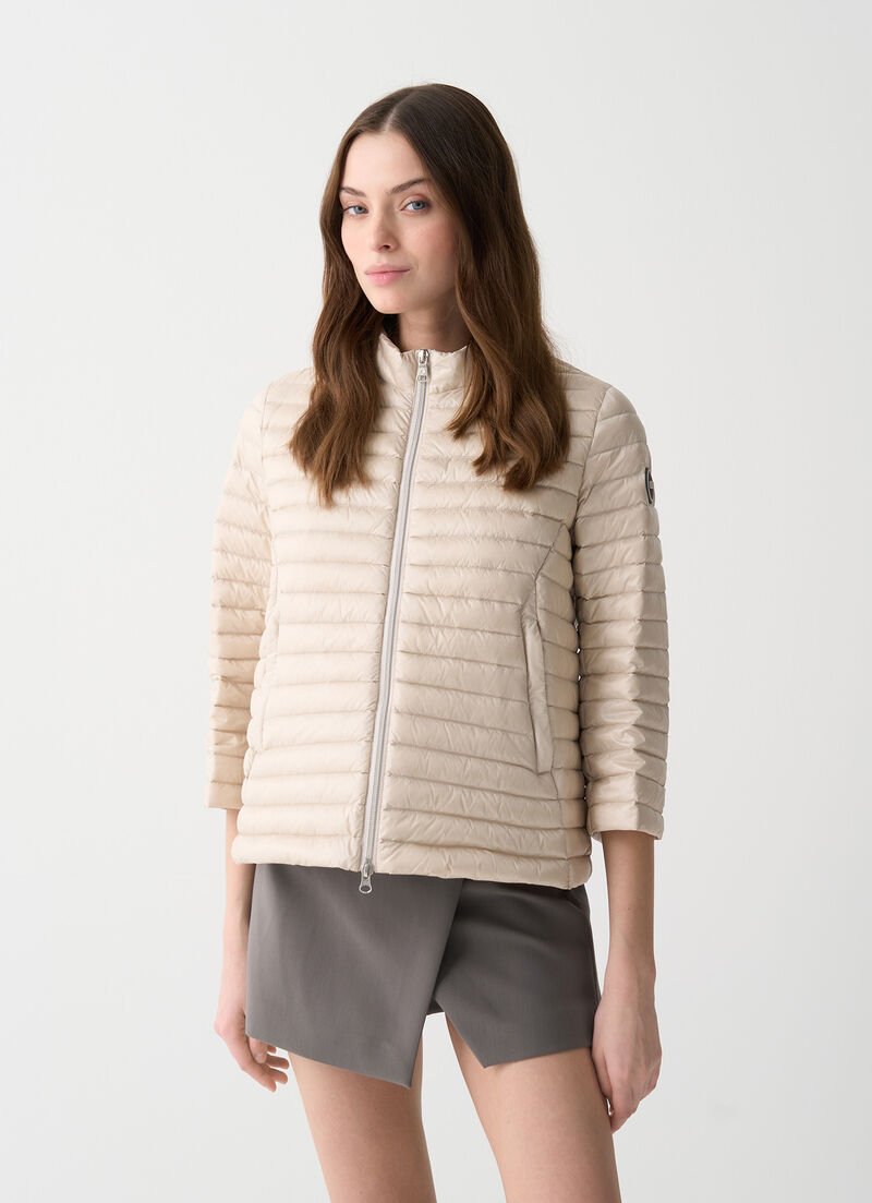 Quilted down-padded cape