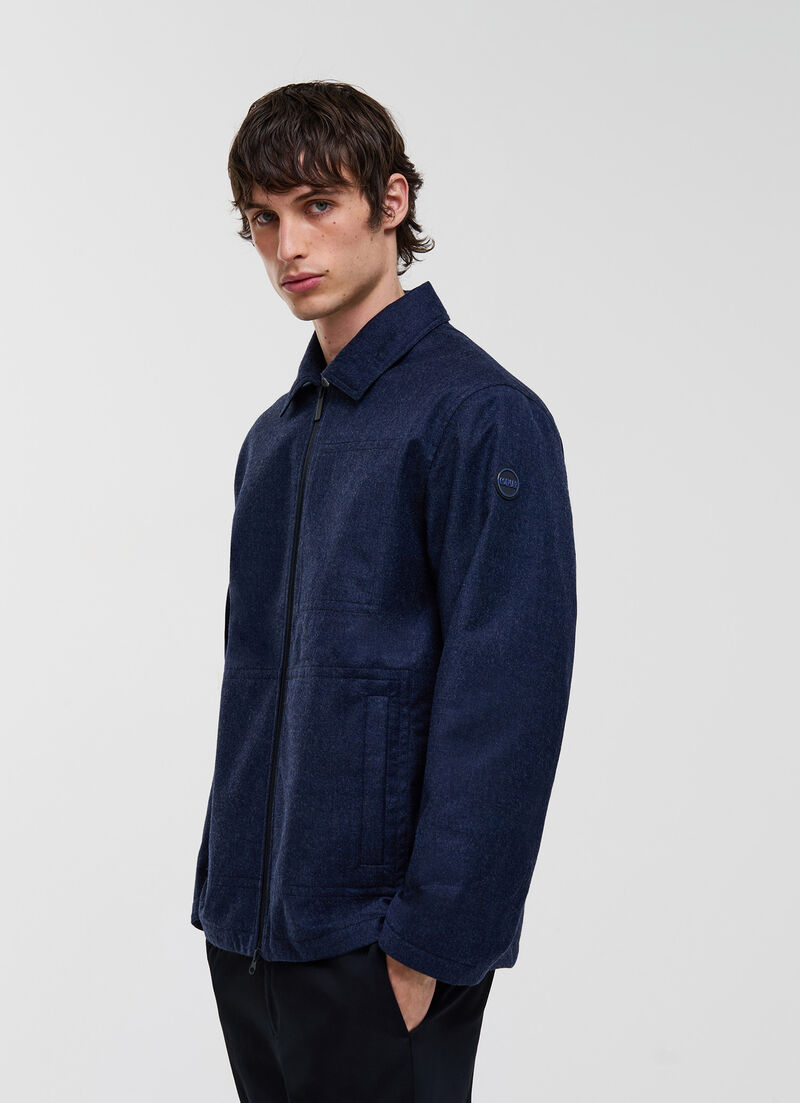 Lightweight wadded shirt jacket.