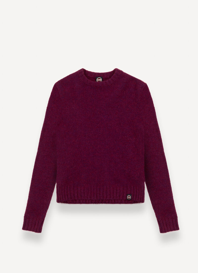 Crew-neck mohair-blend pullover