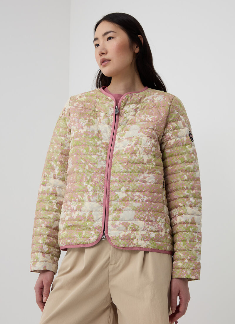 Pixelated camouflage down jacket