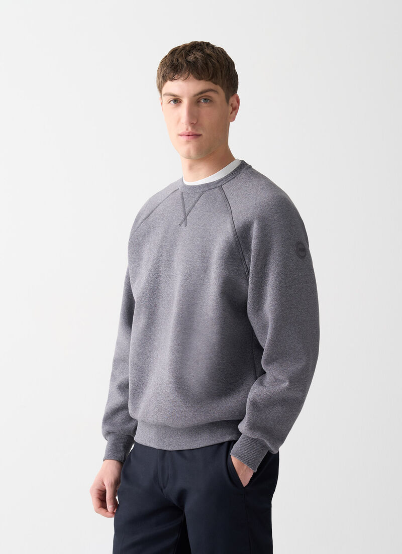 Melange crew-neck sweatshirt
