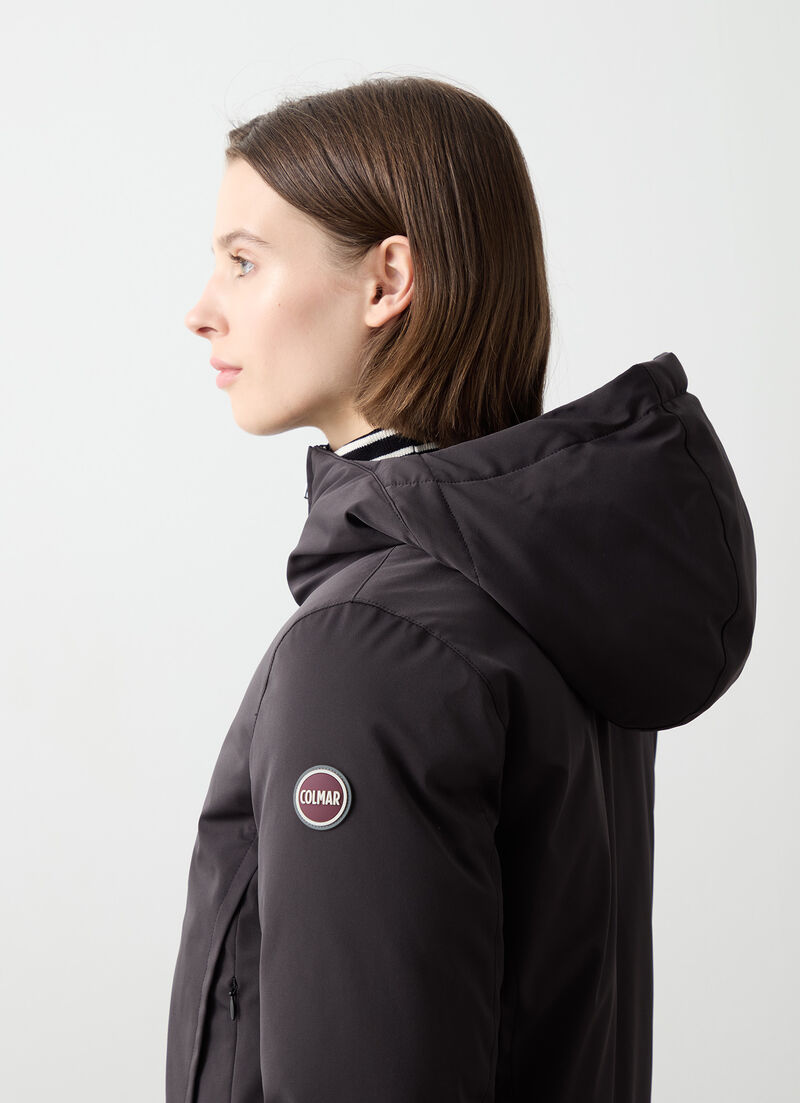Waterproof fabric down jacket