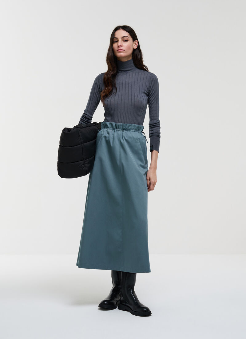 Merino wool polo-neck