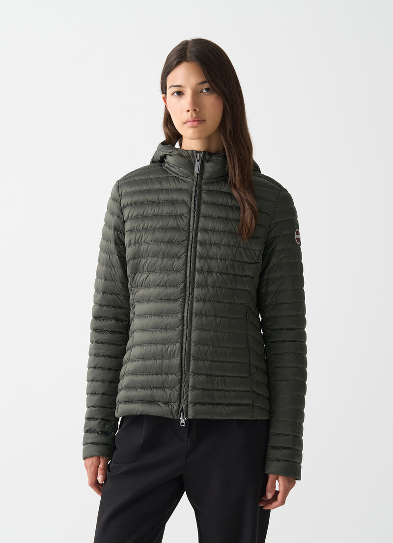 Light down jacket with hood