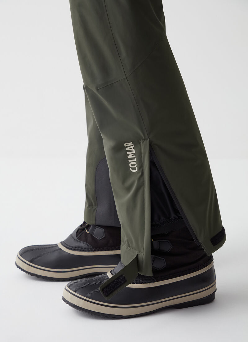 Two-way stretch padded ski salopettes