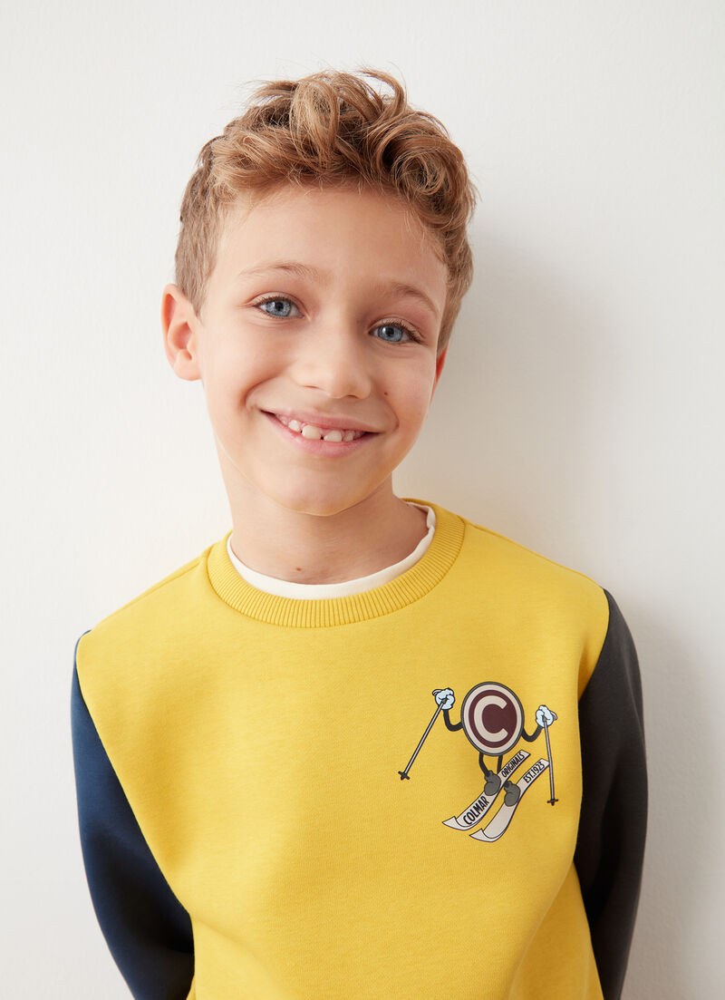 Colour-block sweatshirt with logo