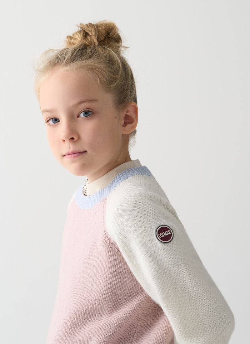 Unisex two-tone pullover