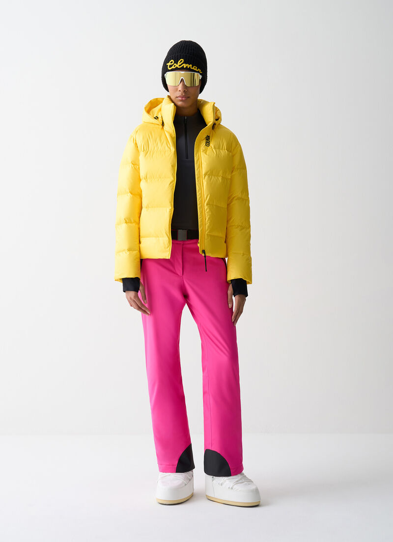 Puffy padded ski jacket