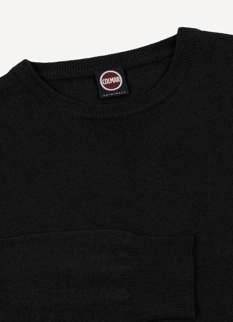 Cashmere-blend stockinette-stitch pullover