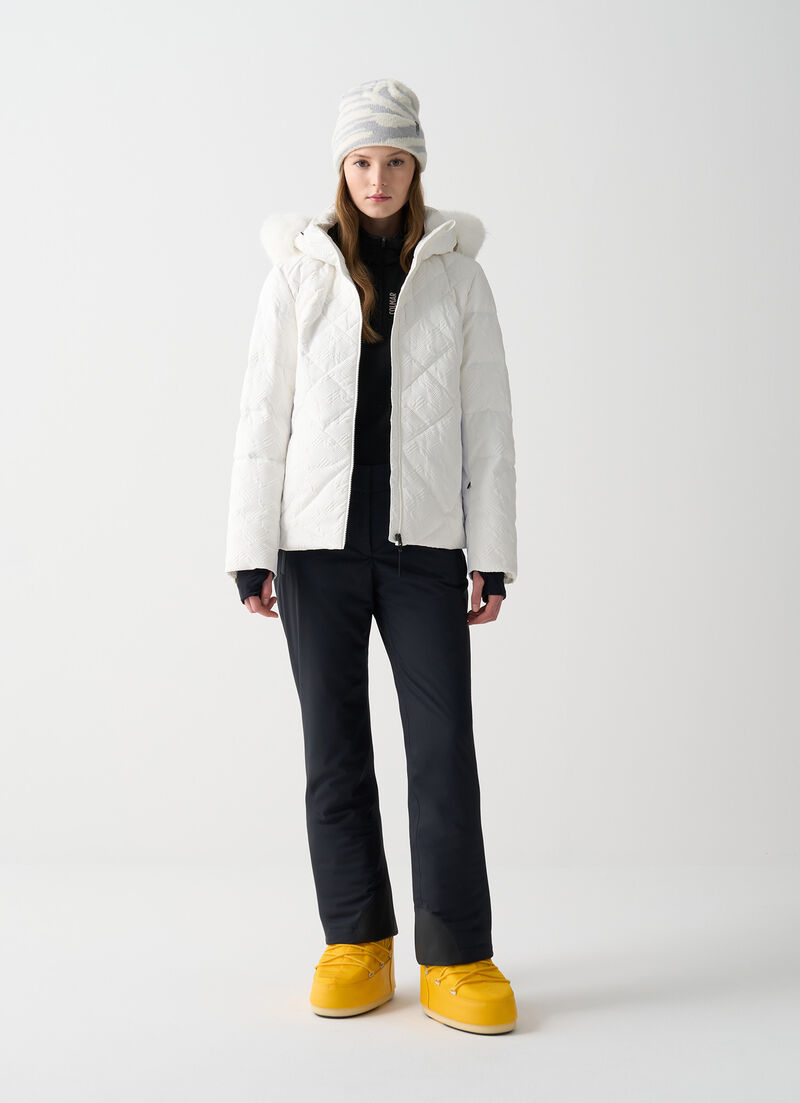 Balance padded ski jacket with faux fur