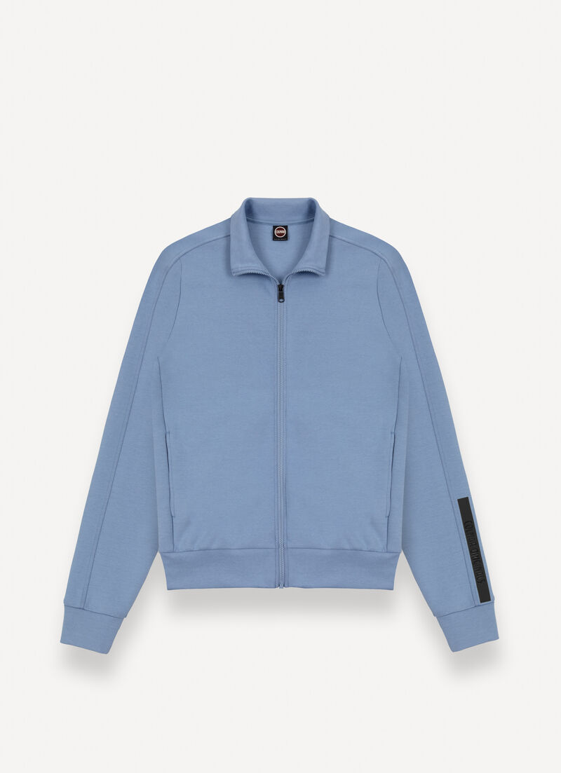 Zip-up sweatshirt with logo tape