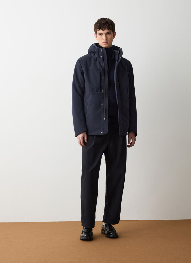 Multi-pocket padded waterproof jacket