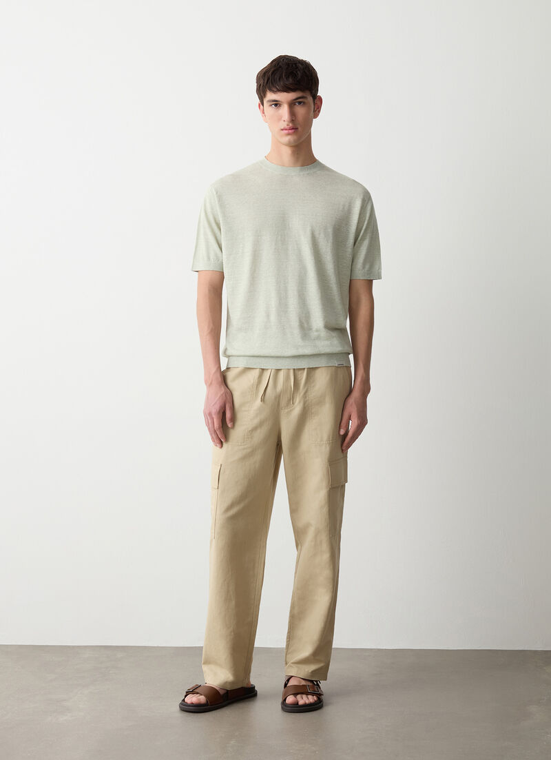 Lightweight linen and cotton sweater