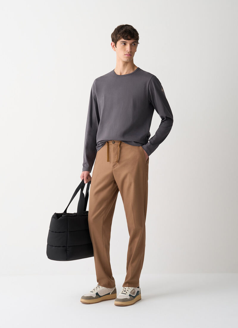 Long-sleeved cotton T-shirt