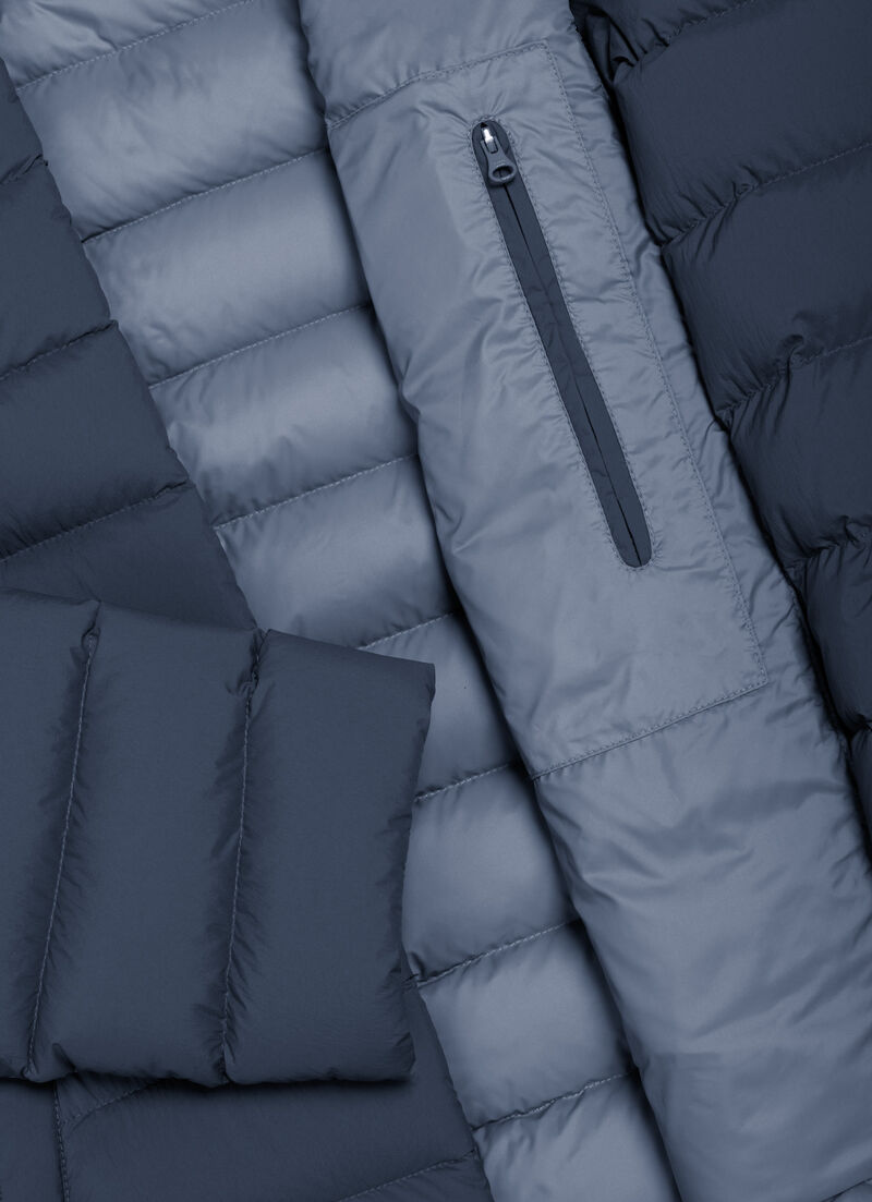 Down jacket with hood