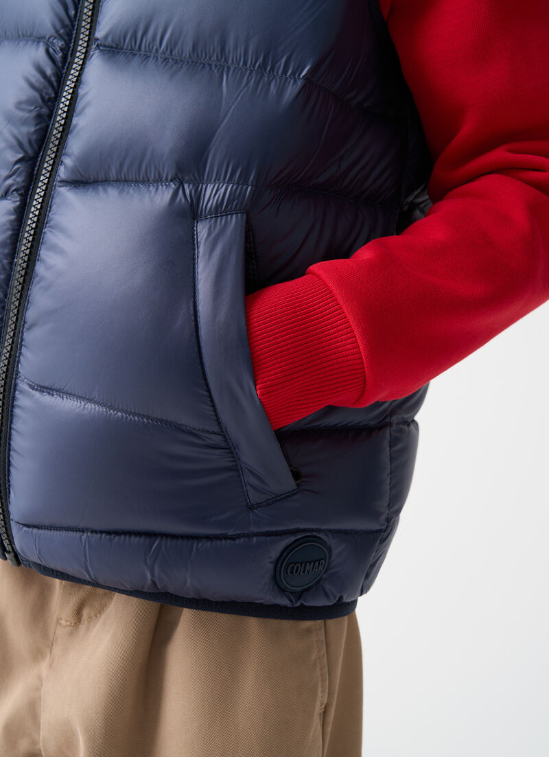 Wave pattern down gilet