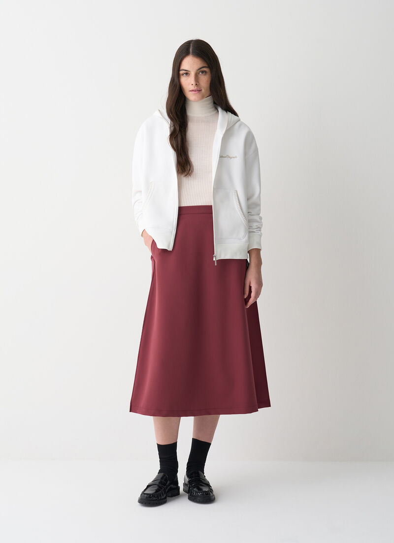 Full-zip sweatshirt with embroidery