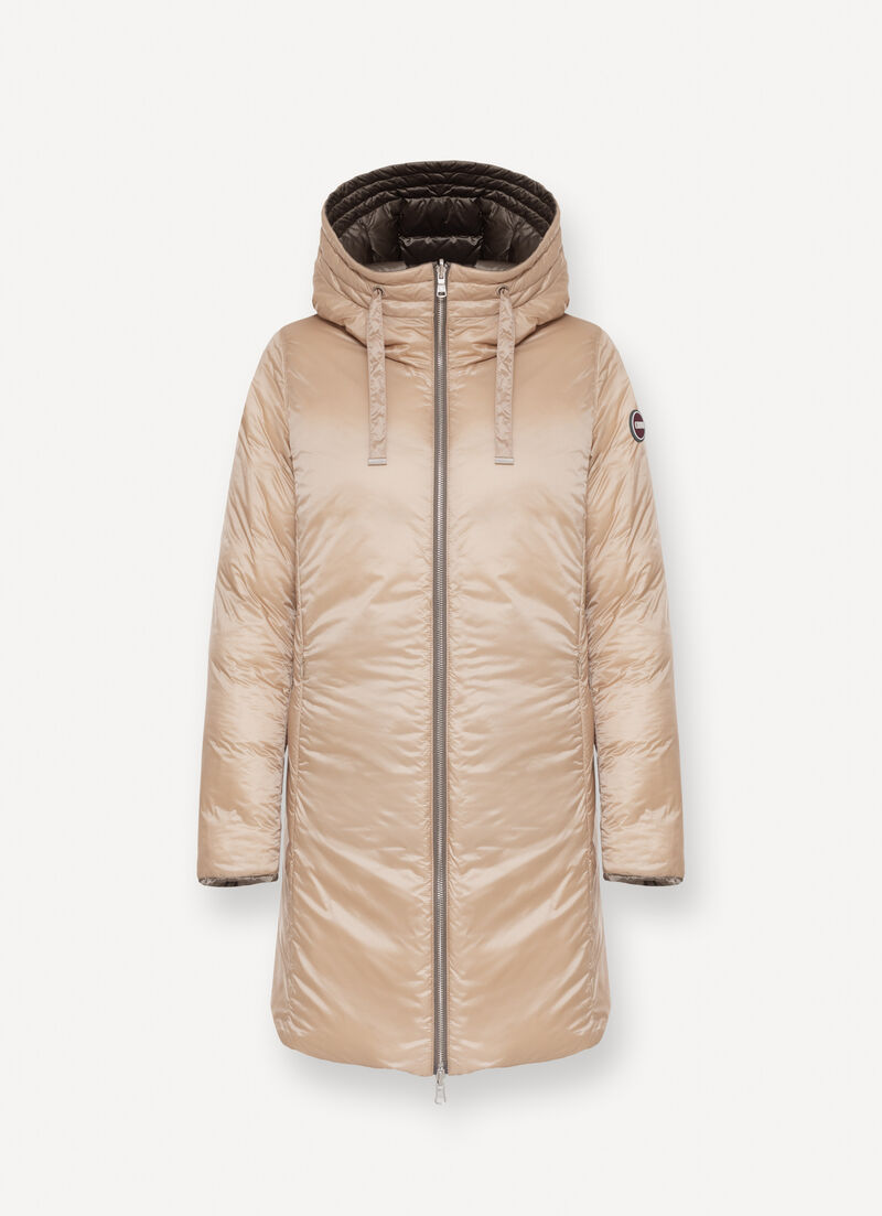Reversible hooded quilted jacket