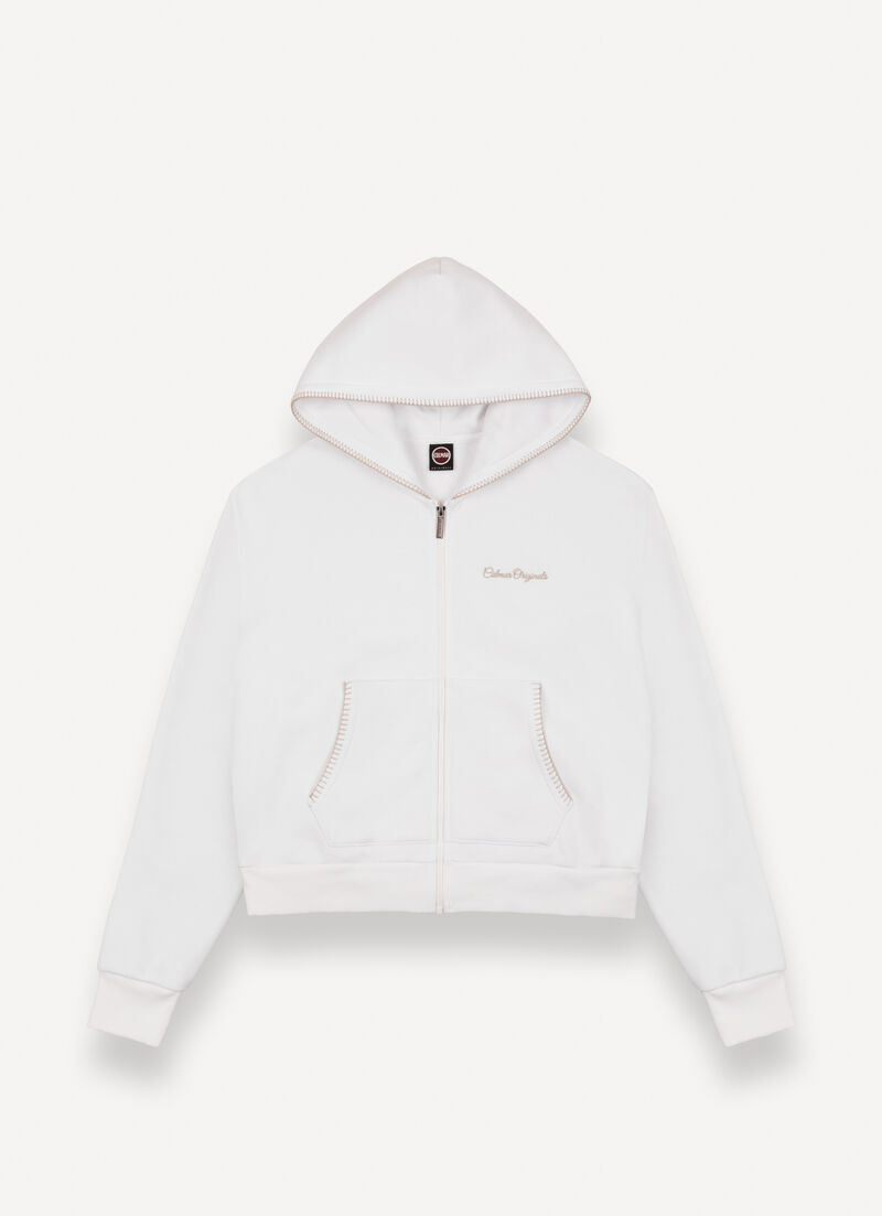 Full-zip sweatshirt with embroidery