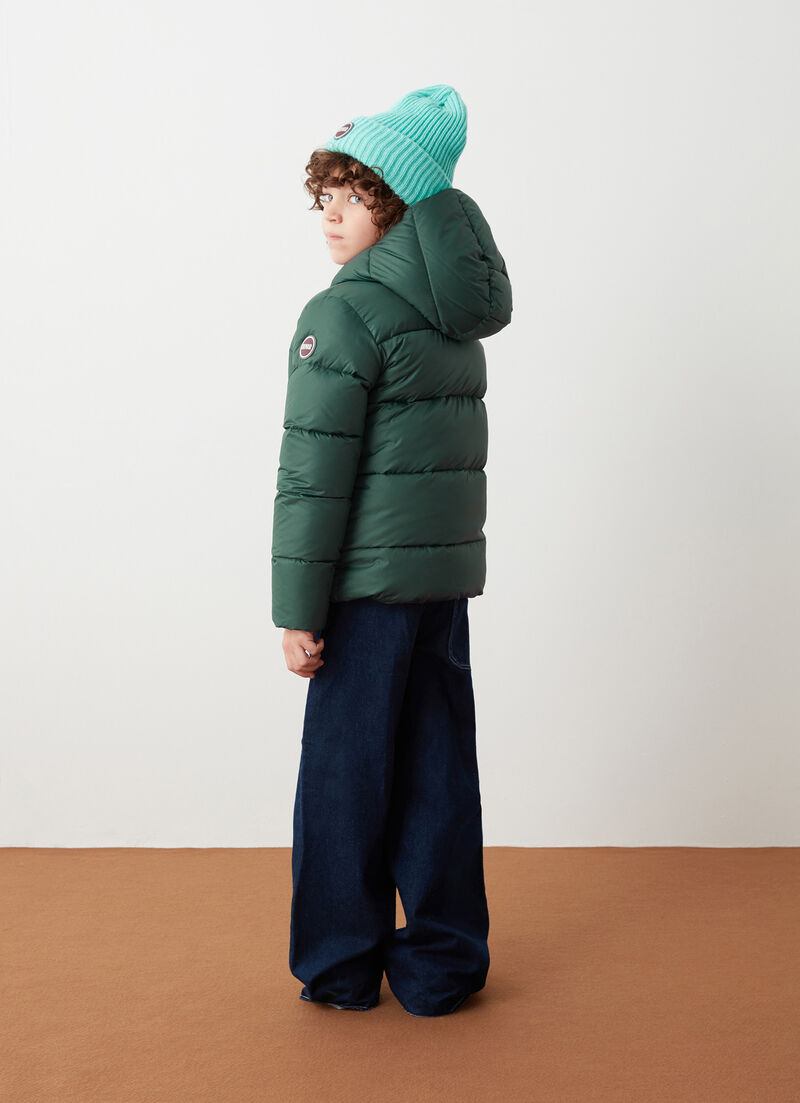Reversible hooded quilted jacket