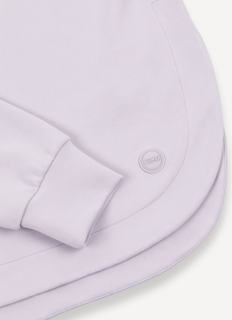 Sweatshirt with rounded hem