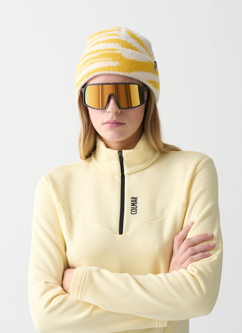 Half-zip stretch ski fleece