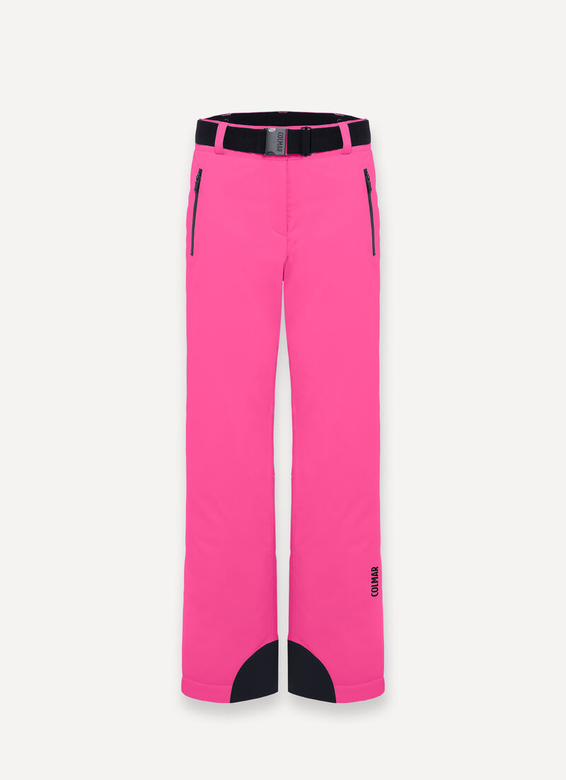 Padded ski pants with belt