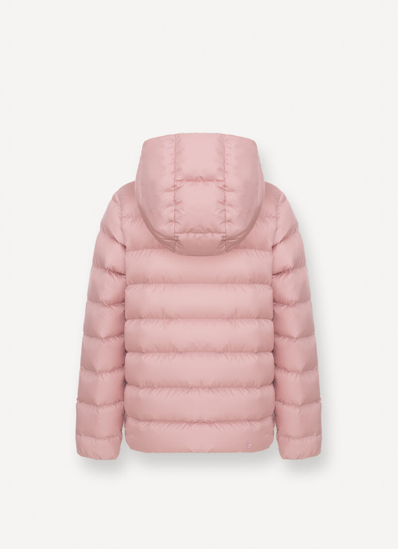 Quilted down jacket with hood