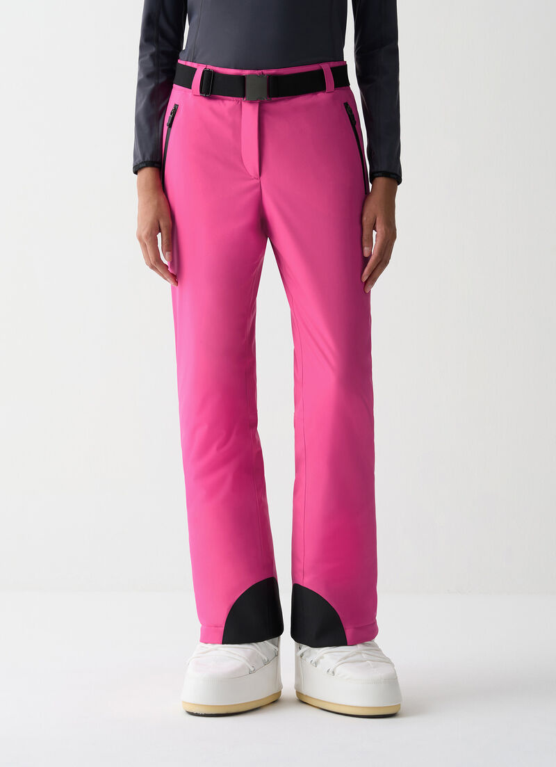 Padded ski pants with belt