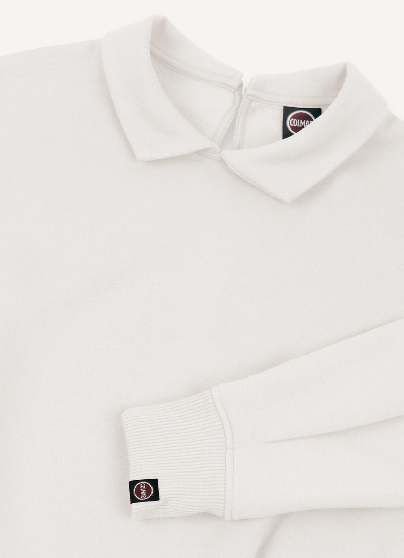 Sweatshirt with collar and darts