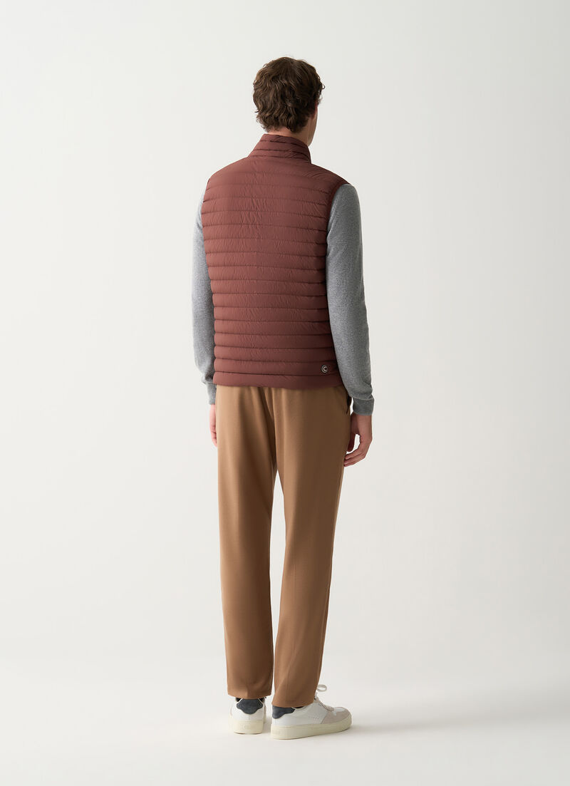 Light down vest with drawstring