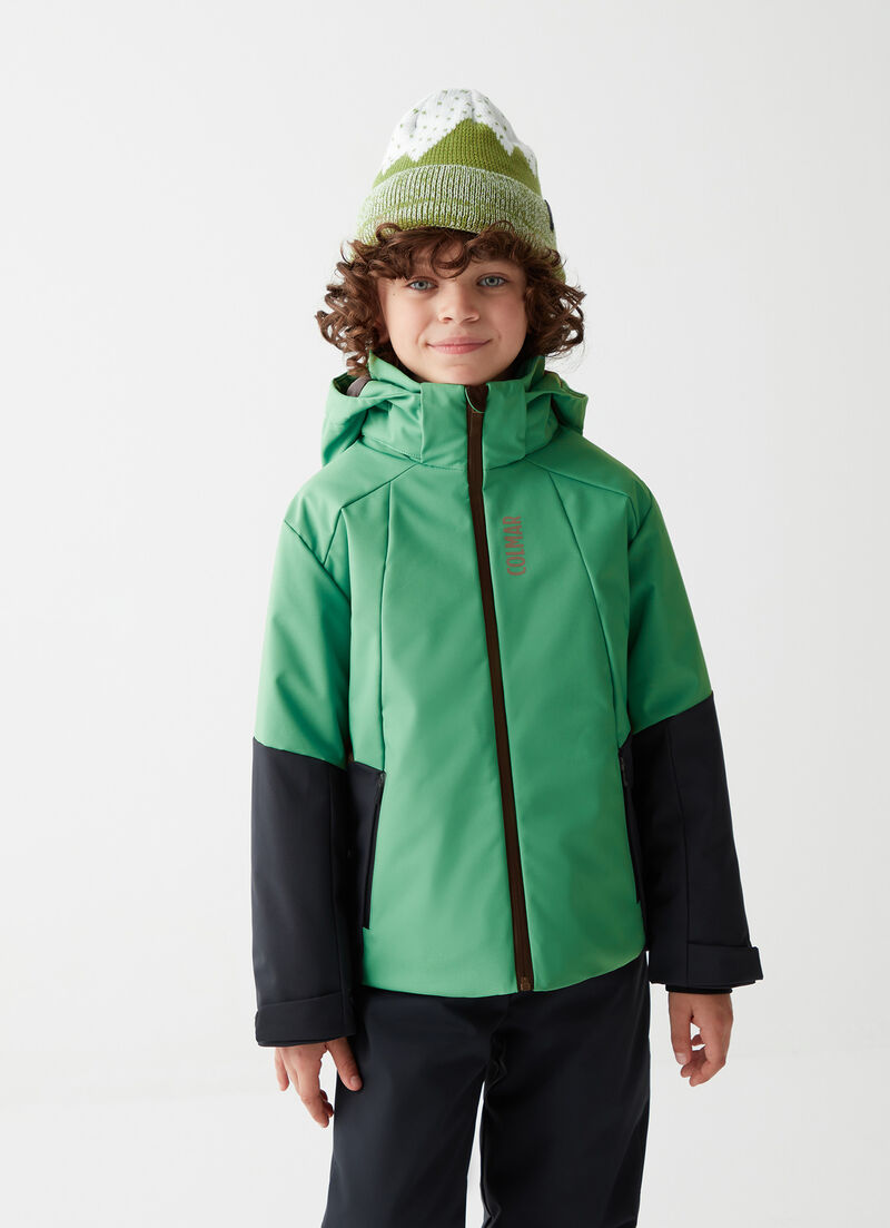 Boys’ colourblock ski jacket