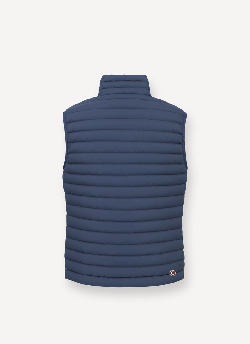 Light down vest with drawstring