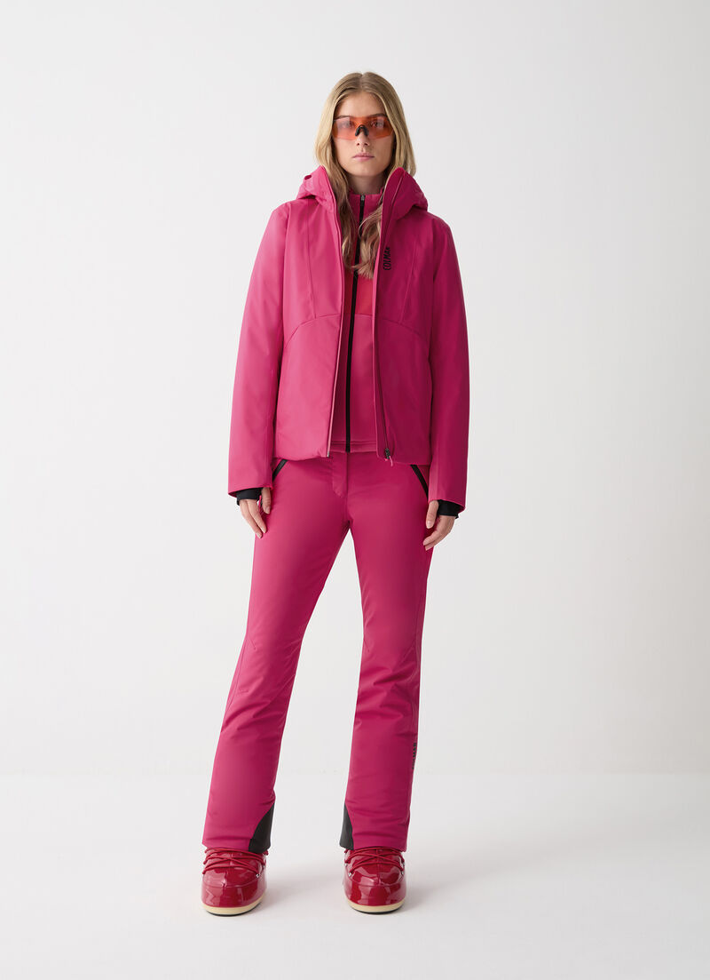 Two-fabric ski jacket