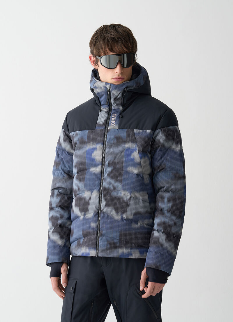 Camou Effect padded ski jacket