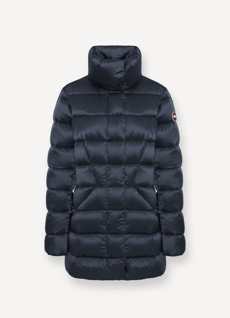 Long fitted down jacket