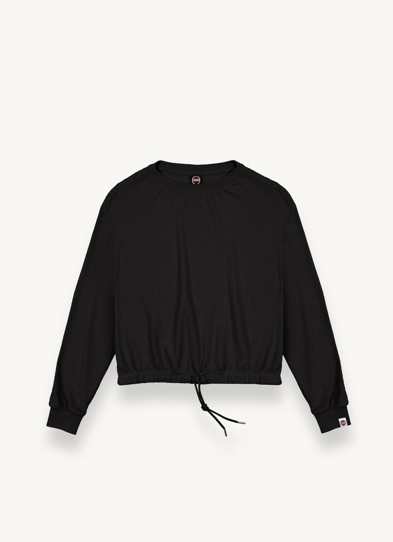 Boat-neck sweatshirt